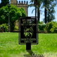 thumbnail image 3 of Glowneon Yorkshire Terrier Dog Metal Sign, Warning Dog Garden Stake, 3 of 5
