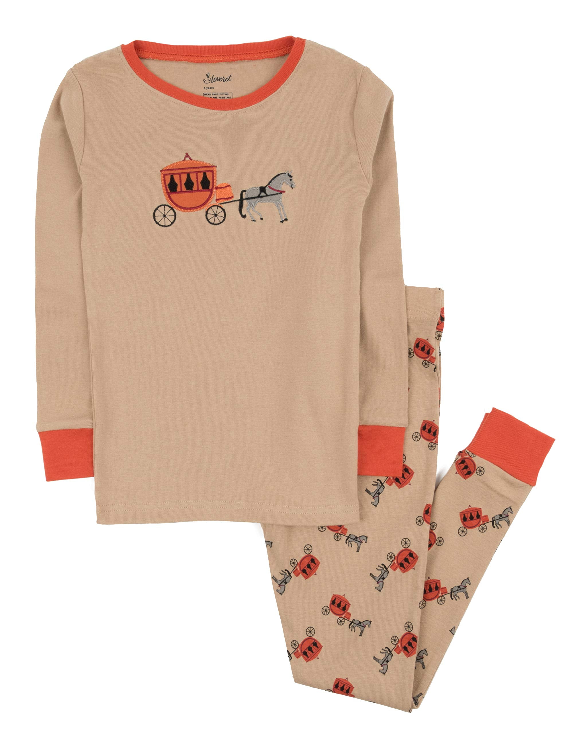 Leveret Kids & Toddler Pajamas Boys Girls Unisex 2 Piece Pjs Set 100 Cotton Sleepwear (12