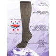 thumbnail image 2 of DG Hill 80% Merino Wool Long Length Thermal Socks For Women, Tall Knee High, 2 of 6