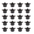 thumbnail image 3 of 20Pcs Star Shape Rivet Stud Button DIY Clothes Shoes Decoration Accessories with Screws Black Metal Color, 3 of 9