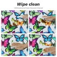 thumbnail image 4 of JEUXUS  Butterfly Colorful Butterflies Round Tablecloth 60 Inch Washable Table Cloth Cover Indoor Outdoor for Dining, 4 of 7