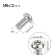 thumbnail image 2 of Unique Bargains M6x12mm Torx Security Machine Screw 304 Stainless Steel 20Pack, 2 of 5
