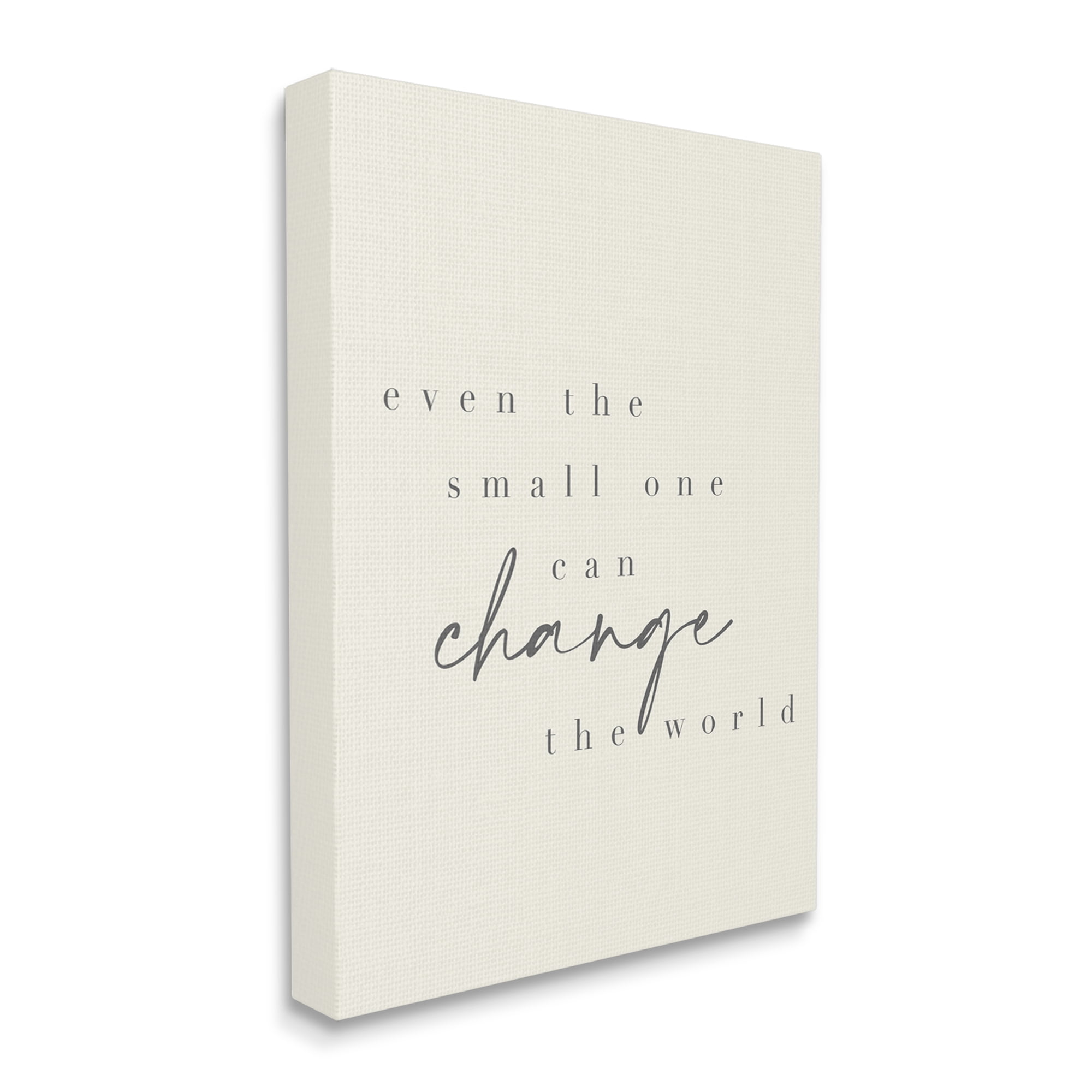 Stupell Industries Change The World Uplifting Nursery Kids Quote Graphic Art Gallery Wrapped Canvas Print Wall Art, Design by Daphne Polselli