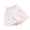 White, variant on Women's Paper Bag Waist Button Roll Up Hem Denim Shorts with Pockets Blue,XL