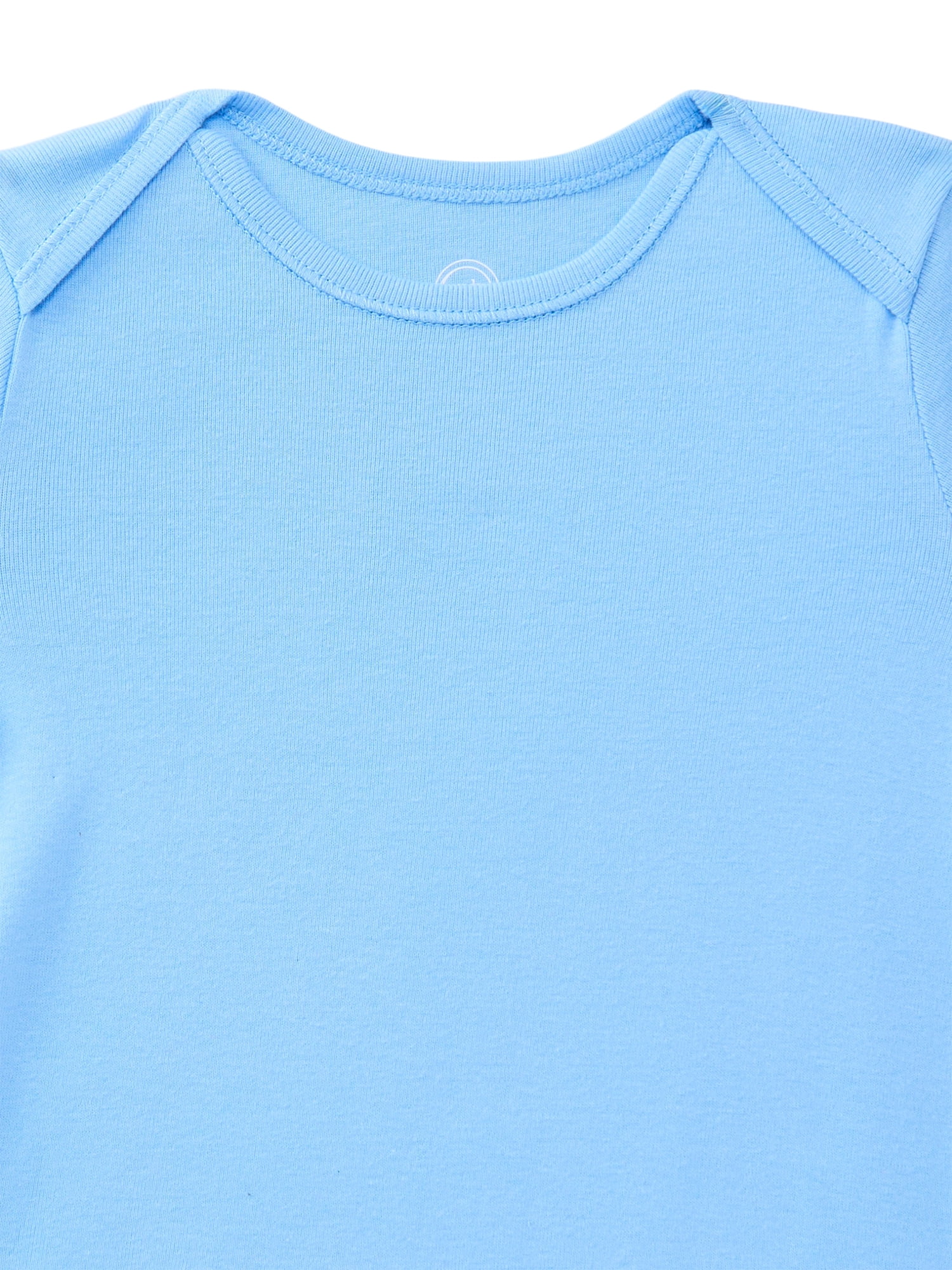 Wonder Nation Baby Boys Bodysuit with Short Sleeves, 3-Pack, Sizes 0-24M