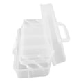 thumbnail image 2 of Three Layer Storage Box Plastic Folding Tool Box Portable Handled Multipurpose Organizer for Art Craft Cosmetic Accessories White, 2 of 8