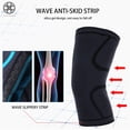 thumbnail image 5 of Luxtrada 1pair Breathable Knee Pad Crashproof Antislip Basketball Extended Long Knee Leg Protection Sleeve Protector (Size,L), 5 of 8