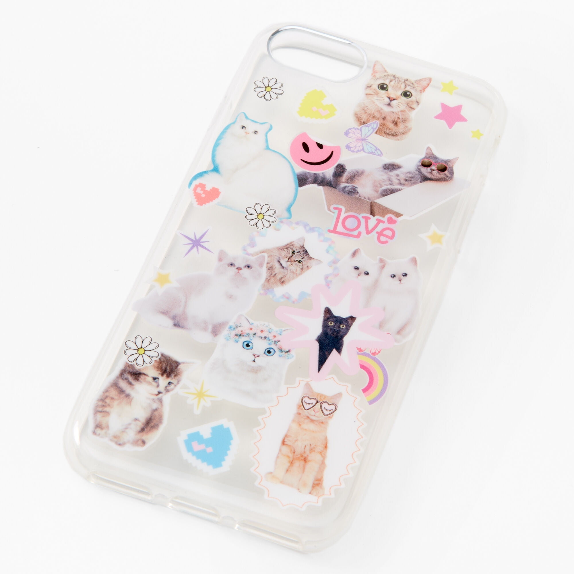 Claire's Teen Girls' Cat Lover Protective Phone Case. Fits iPhone 6/7/8 ...