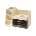 thumbnail image 1 of WIFKLSIIPG Makeup Organizer with Double Bottom Slide Design Storage Drawers More Textured Cosmetic Organizer Countertop Bathroom Makeup Vanity Organizer for Brush Perfume Cosmet, 1 of 7