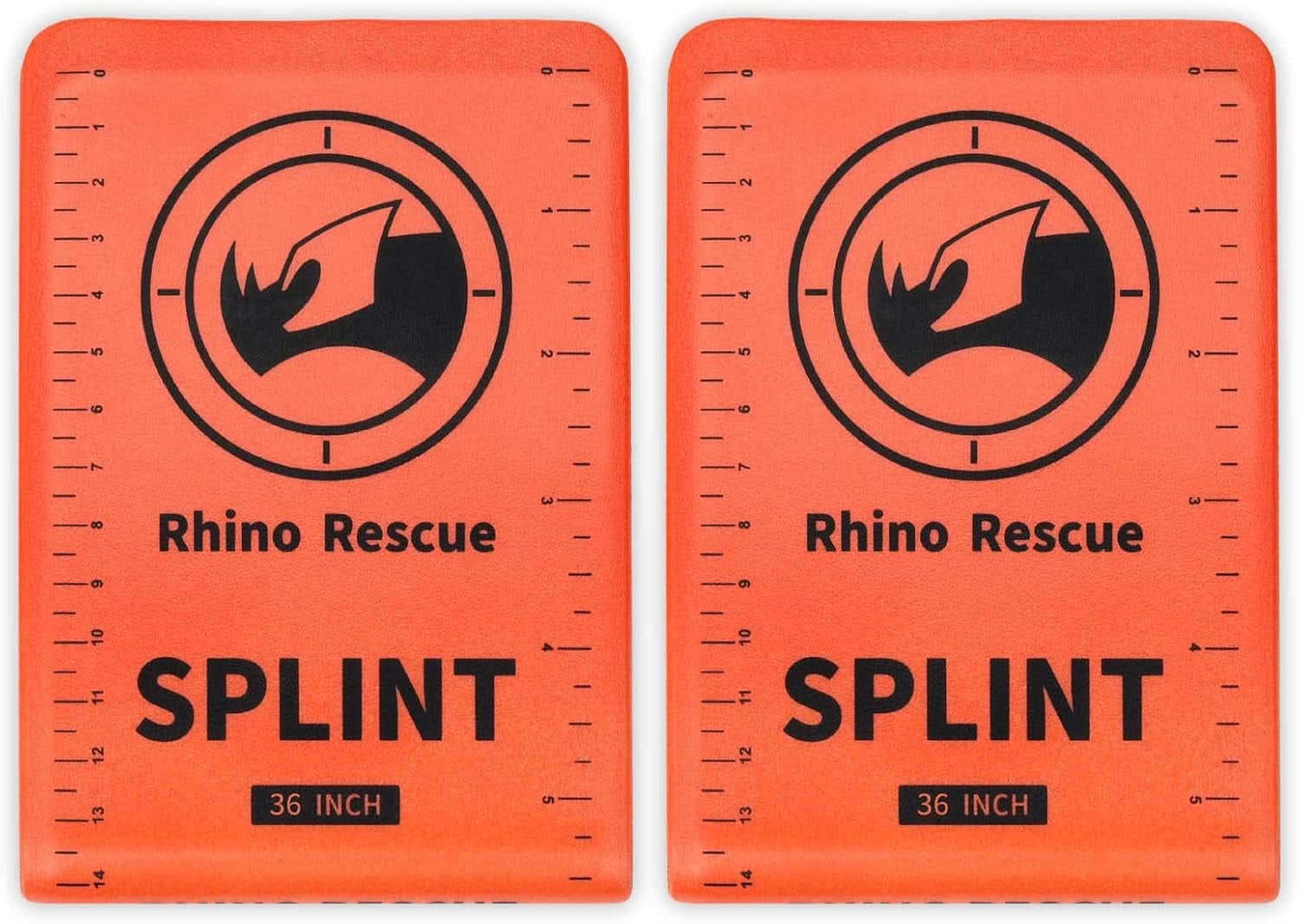 RHINO RESCUE Multi-Size First Aid Splint Set - 36/18/9 Inch & Finger, 4-Pack for Fractures