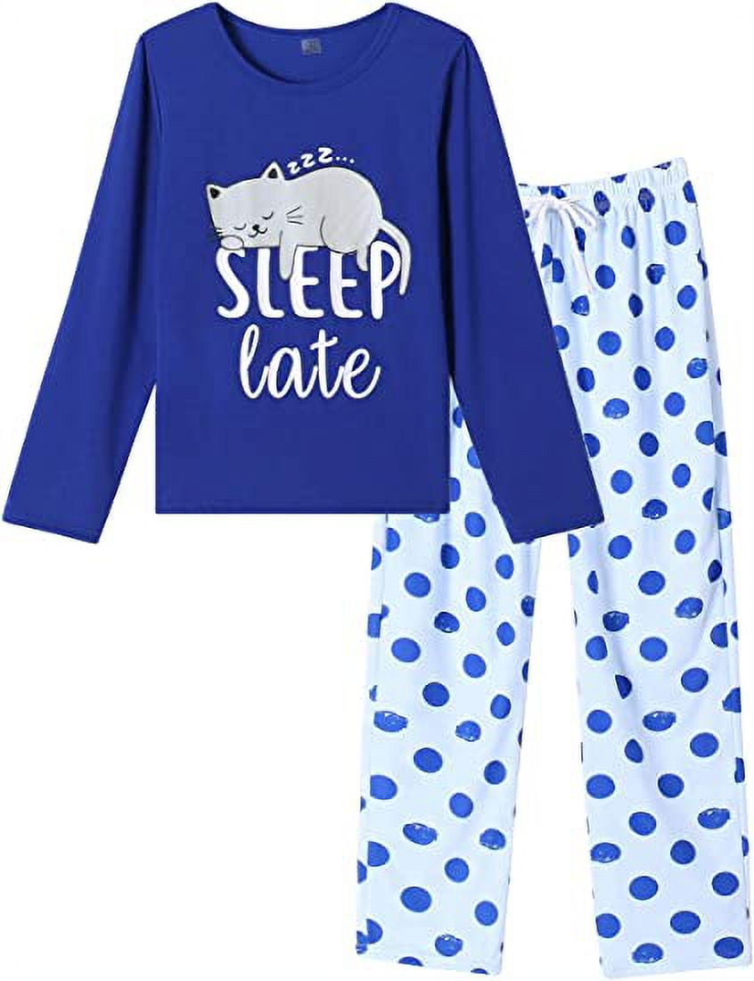 MyFav Women's Christmas Pajama Set LongSleeve Sleepwear Set Warm Cute