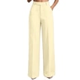 thumbnail image 3 of VBVC Women's High Waist Wide Leg Dress Pants, Slim Office Work Trousers For Women, Ladies' Pleated Business Casual Pants with Pockets,Beige,S-3XL, 3 of 7