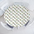 thumbnail image 3 of Ambesonne Cactus Fitted Round Tablecloth, Hawaiian Bouquet Vintage, 45"- 56" Diameter, Multicolor, 3 of 5