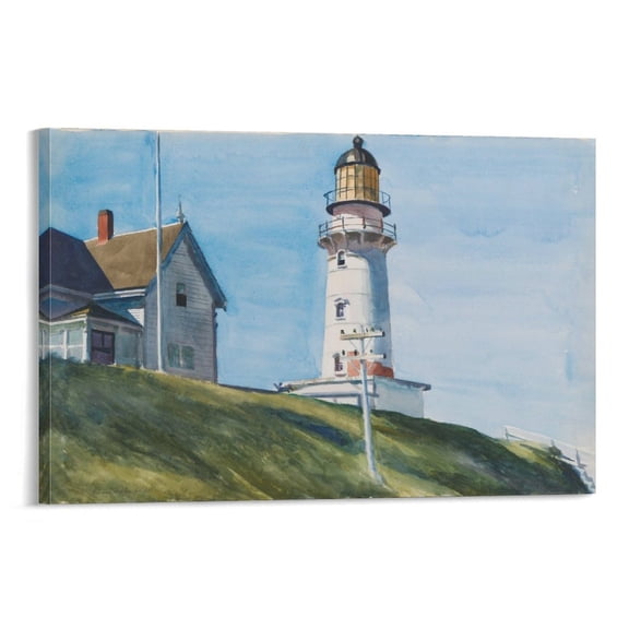 Edward.Hopper. at Two Large Canvas Printing Famous Paintings Wall Decoration Painting Artwork Poster Decorative Painting Canvas Wall Art Living Room Posters Bedroom Painting 24x36inch(60x90cm)