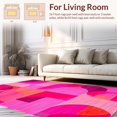 thumbnail image 2 of ODIKA 4'x6' Machine Washable Non-Slip Area Rug, Modern Geometric Abstract Floor Covering for Contemporary Spaces High Traffic Rug, Pink, 146545, 2 of 7