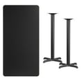thumbnail image 4 of Flash Furniture 30'' x 60'' Rectangular Black Laminate Table Top with 22'' x 22'' Bar Height Table Bases, 4 of 4
