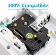 thumbnail image 3 of Ruban Cassette Compatible Pour Brother P-Touch Tze-231 Tze231 12mm Laminé Recharge Etiqueteuse Orange Jaune Blanc Transparent Argent - Pour Brother Ptouch 1000 1010 H100 1280 2730-Noir Sur, 3 of 6