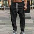 thumbnail image 2 of Xzbqbs Sweatpants for Men Straight Jacquard Drawstring Jogger Pants Casual Lightweight Track Pants Elastic Waist Cuffed Sweatpants, 2 of 9