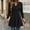 Black-B, variant on Women Fall Solid Long Sleeve Tunic Tops, V Neck Half Button Fake Pocket Loose Casual Mid-Length Flowy Pullover Blouses for Daily Layering Black XXXL(XXXL)