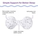 thumbnail image 4 of Almohada de embarazo Boppy Side Sleeper Grey Falling Leaves, 4 of 7