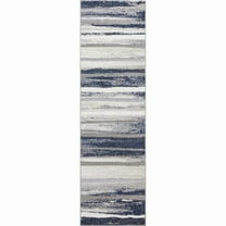 Charlotte 48462 2 ft. x 7 ft. 3 in. Retro Runner Rug, Blue