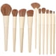 thumbnail image 3 of Nvzi Juego de brochas de maquillaje, 10 piezas, kit de brochas de maquillaje de viaje, brochas cosméticas para rostro, base, rubor, sombra de ojos (beige), 3 of 4