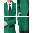 thumbnail image 6 of INSPIRE CHIC Men's Dress Slim Fit Blazer Single Breasted One Button Prom Suit Sports Coat 2XL Green, 6 of 7