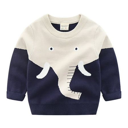 

nsendm Baby Boy Sweatshirt Baby Kid Boys For Print Boys Cartoon TopsCartoon Warm Outfits for Toddler Boys Blue Small
