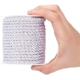 thumbnail image 6 of PH PandaHall 5mm 3 Braided Twisted Cord Trim, 3-Ply Polyester Rope Cord Shiny Decorative Twine Cord String for Graduation Honor Cord Home D cor Costumes Christmas Bag Drawstrings (59 Feet, Gainsboro) 5mm Gainsboro, 6 of 9