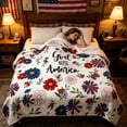 thumbnail image 1 of Independence Day Blanket Festive Flannel Blanket Soft Warm Throw Blanket For Home Sofa Bed Holiday Decoration, 1 of 9