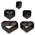 thumbnail image 1 of Miangastore Découpe Perforée en Cuir Noir 5 Pcs Formes Variées 1.5 Po, 1 of 8