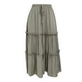 thumbnail image 5 of Vedolay Skirt Long Skirts for Women Women's Apparel Women's Plus Size Skirt in Stripe,Army Green XL, 5 of 5