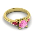 thumbnail image 3 of 2.50 Carat Elegant Round Shape Pink Sapphire & Red Ruby Gemstone Anniversary Ring for Wife Solid 18K Yellow Gold Size 11.5 by Diamond-Capitals, 3 of 8
