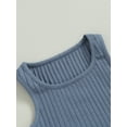 thumbnail image 6 of GXFC Toddler Girls Ribbed Shorts Outfits 6M 12M 18M 2T 3T 4T Kids Girls Sleeveless Ribbed Tank Crop Tops and Elastic Waist Shorts Children Girls Summer Two Piece Set 6M-4T, 6 of 9