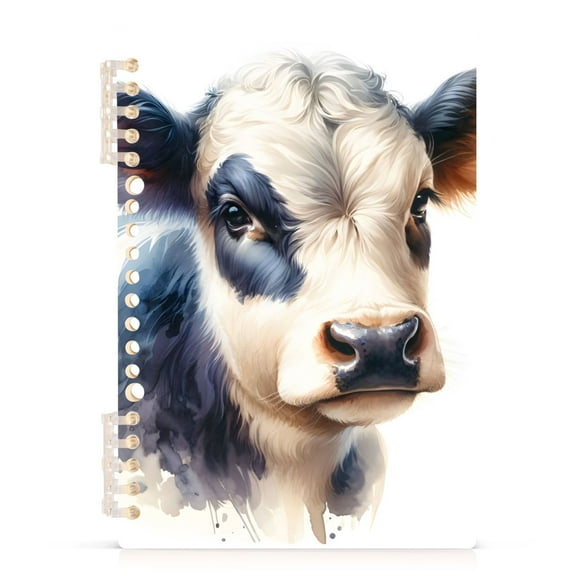 Cow Watercolor Spiral Journal Notebook College Ruled Notebook 8.3" x 5.7" A5 Lined Thick Paper Page