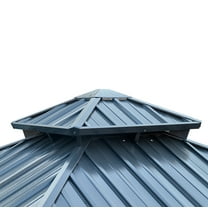 12'x12' Weatherproof Aluminum Frame Gazebo with Double Galvanized Steel Roof & Mesh Ventilation for Family Shade & Outdoor Privacy