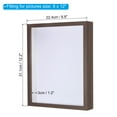 thumbnail image 2 of Uxcell 8x12 Shadow Box Frame Wooden Dried Flower Photo Frame Floating Photo Frame Brown, 2 of 6