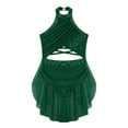 thumbnail image 2 of Yruioon Big Girl's Camisole Lyrical Dance Dress Ballet Gymnastics Skirted Leotard Latin Jazz Modern Green 8, 2 of 9
