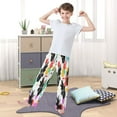 thumbnail image 4 of Iauyy Boys Pajama Pants for Boys-Cotton-Like Modal PJ Bottoms for Kids-Relaxed Fit-Soft Sleep Pants in Sizes 6Y-14Y (S-XL),Black Pineapple Shape, 4 of 8