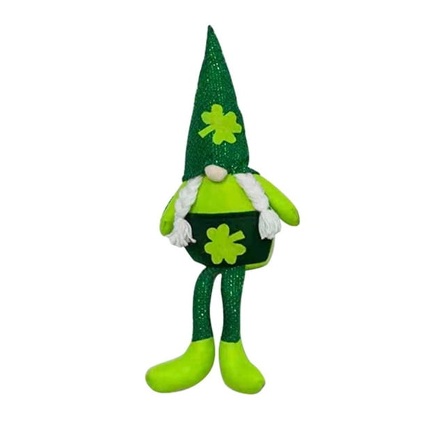 Muñeco De Peluche Del Día De San Patricio Adornos Decorativos Trébol Juguete Sin Rostro Hecho A Mano Muñeco De Peluche Sueco Regalo De Vacaciones Minnieouse AP007328-02