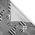 thumbnail image 6 of Ambesonne Black and White Valance & Curtain, Stripes Sqaures, 55"x24", Black White, 6 of 6