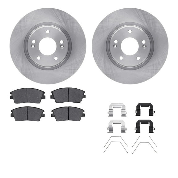Dynamic Friction Company Front Brake Rotors with 5000 Advanced Brake Pads includes Hardware 6512-03428