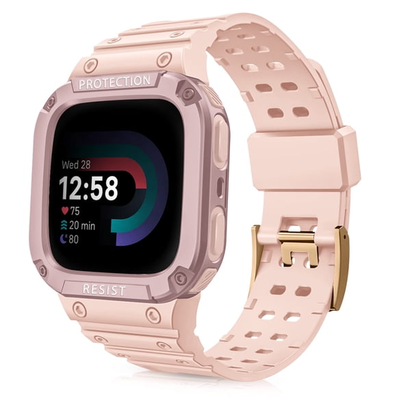 Correa con funda compatible con Fitbit Versa 4/3/2/1/Versa Lite