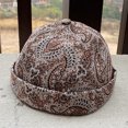 thumbnail image 3 of Cheers.US Mens Cotton Brimless Skullcap Sailor Cap Rolled Cuff Retro Beanie Hat, 3 of 7