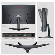 KOORUI 27 inch Curved Gaming Monitor, 180Hz FHD Computer Monitors, 99% sRGB, Adaptive-Sync