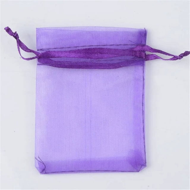 Bolsa de Organza para regalo de boda, embalaje de joyería con cordón de tul, 25 o 50 unidades
