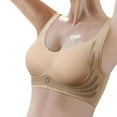 thumbnail image 2 of Hontri Wireless Anti-Sag Bras for Women - Full Support Smoothing Sports Bras (Plus Size, Everyday Lift & Comfort) Khaki M, 2 of 4