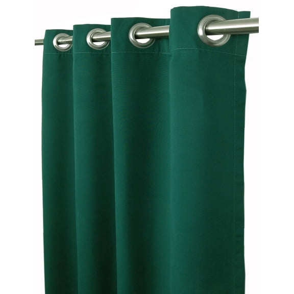 Sunbrella Canvas Forest Green Indoor/Outdoor Curtain Panel by Sweet Summer Living, 50" x 120" with Stainless Steel Grommets