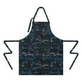thumbnail image 2 of Math Equations Number Patterns Blue Pattern Apron-Garden Aprons for Women with Pockets-Cotton Linen Waterproof Kitchen Cooking Gardening Aprons Adjustable for Kitchen,Cooking,BBQ and Salon 33x27 Inch, 2 of 7