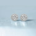 thumbnail image 3 of Diamond Stud Earring | 6 Carat IGI Certified Round Shape Lab Grown Diamond Stud | 18K in White Gold | Solice Lab Diamond Halo Stud Earrings | Prong Setting | FG-VS1-VS2 Quality | Friendly Diamonds, 3 of 5